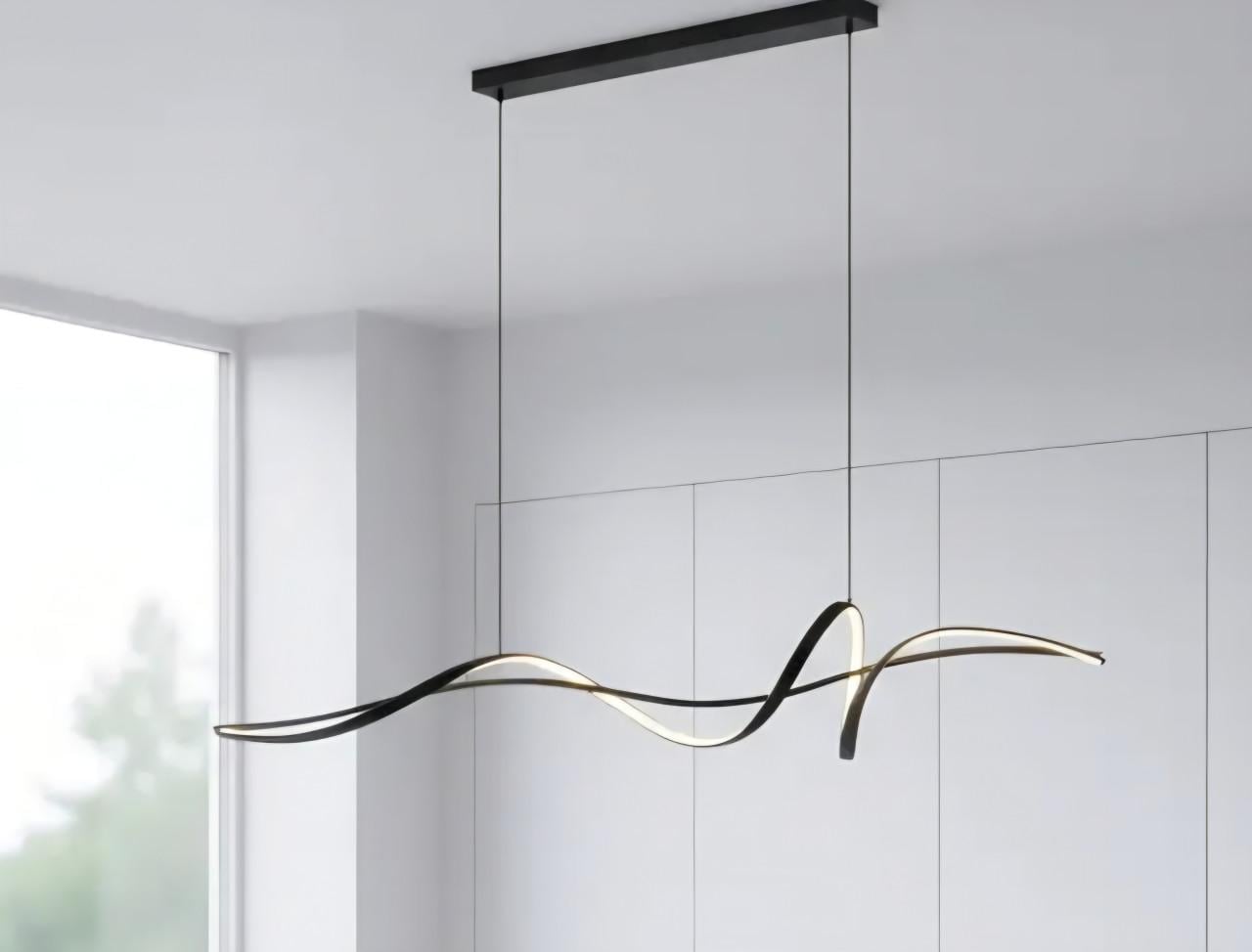 Moderne led lamp met krul