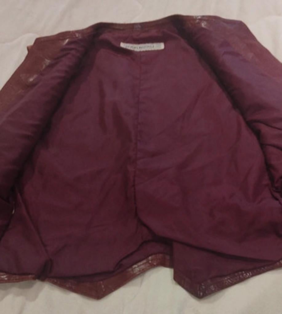 Lederen hesje gilet L