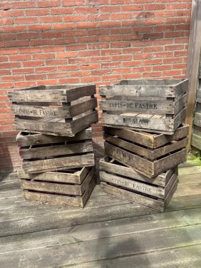 Houten tuinkistjes, 6 stuks