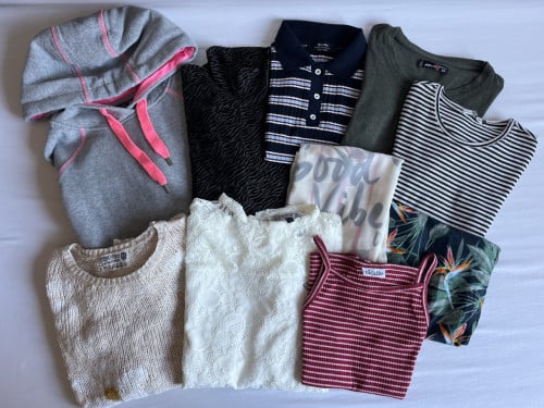 Kleding pakket truien en t-shirts maat XS