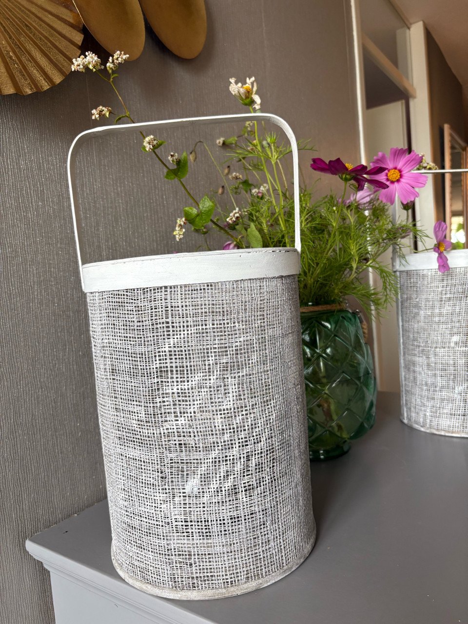 2 Witte winlichten van Riviera Maison 20,-€