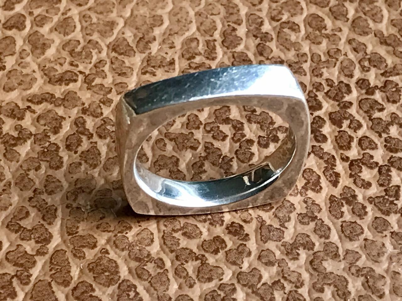 Zilveren ring met oorbellen van goudsmid Renate ritskes