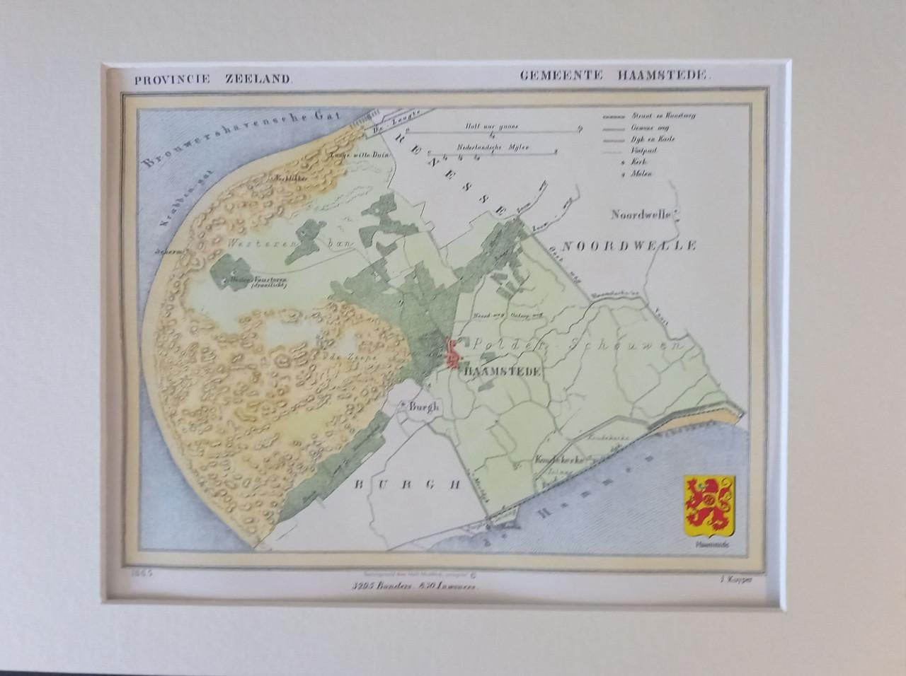 Historische Gemeentekaartjes Schouwen-Duieland van J. Kuyper
