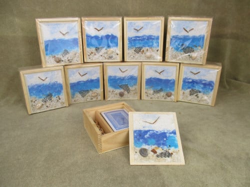 Allerhande Zeeuwse relatiegeschenken met thema strand en zee