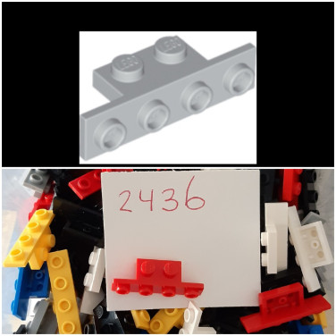 Lego 2436  haakjes in diverse kleuren