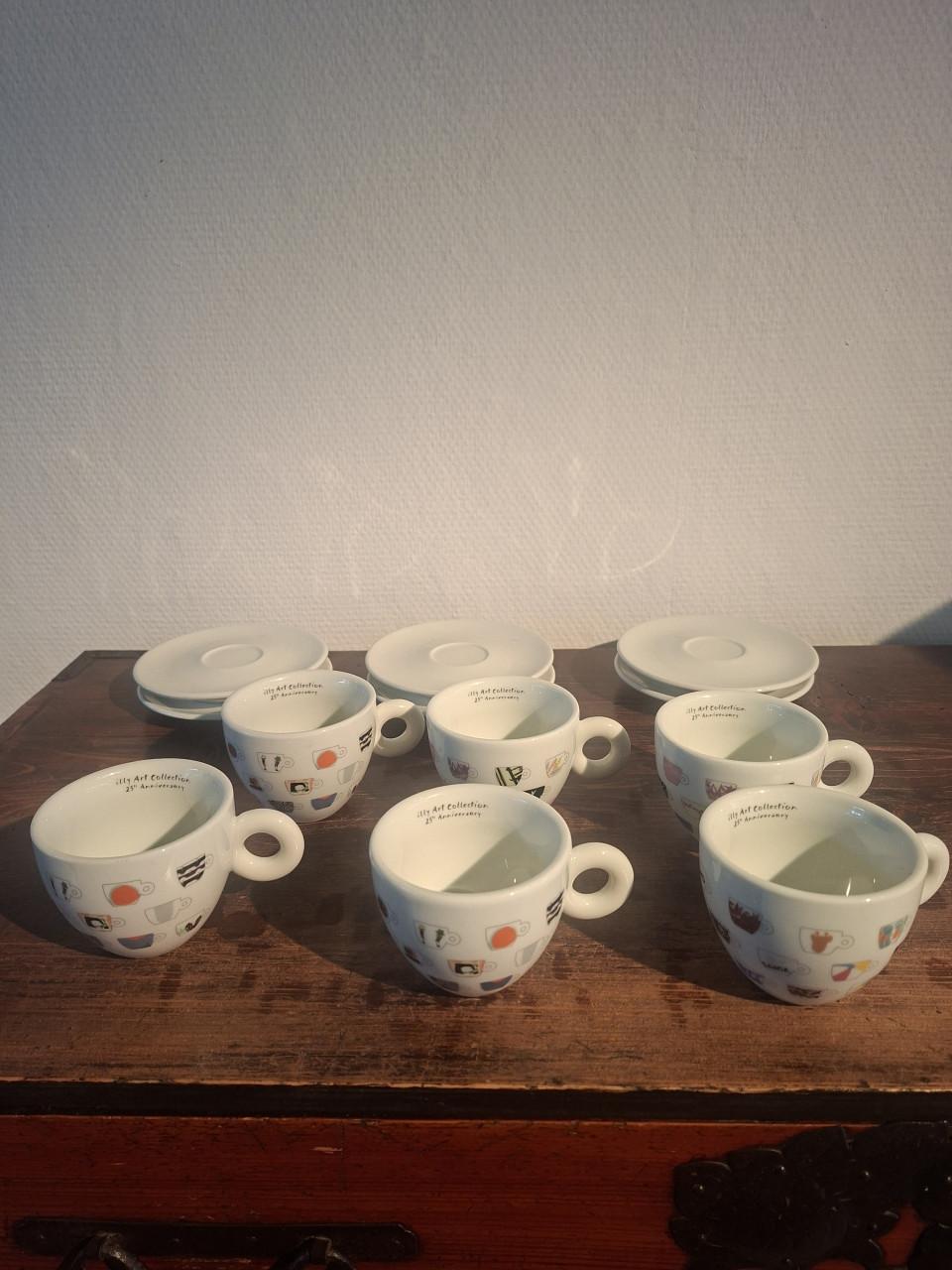 6 illy koffie kop en schotel design kunst