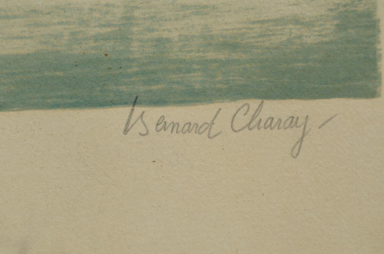 Mooie grote litho/zeefdruk Bernard Charoy