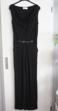 Zwarte jumpsuit met metalen detail maat L