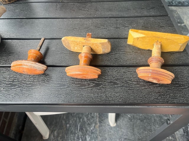 Houten ovale deurkruk