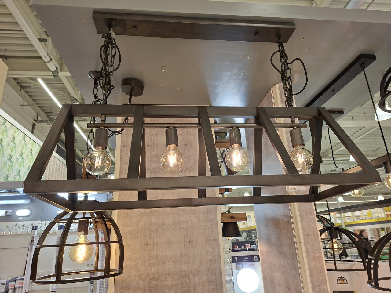 Industriële lamp, 4 lichtpunten