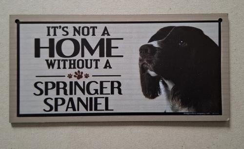 Springer Spaniel Houten Decoratiebord