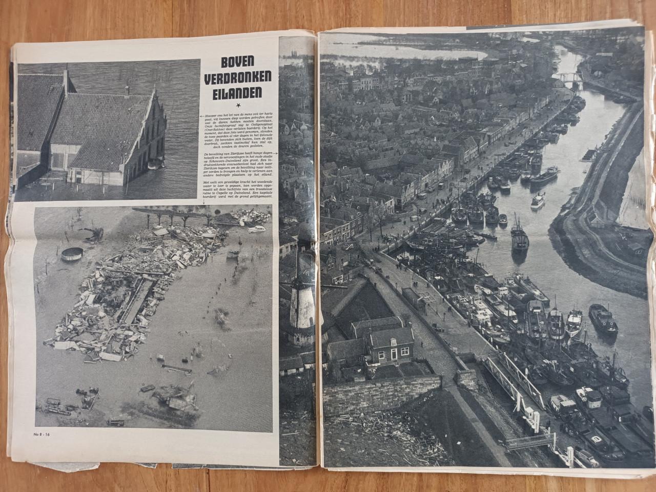 Panorama's, 2 stuks 1953 Watersnoodramp Zeeland