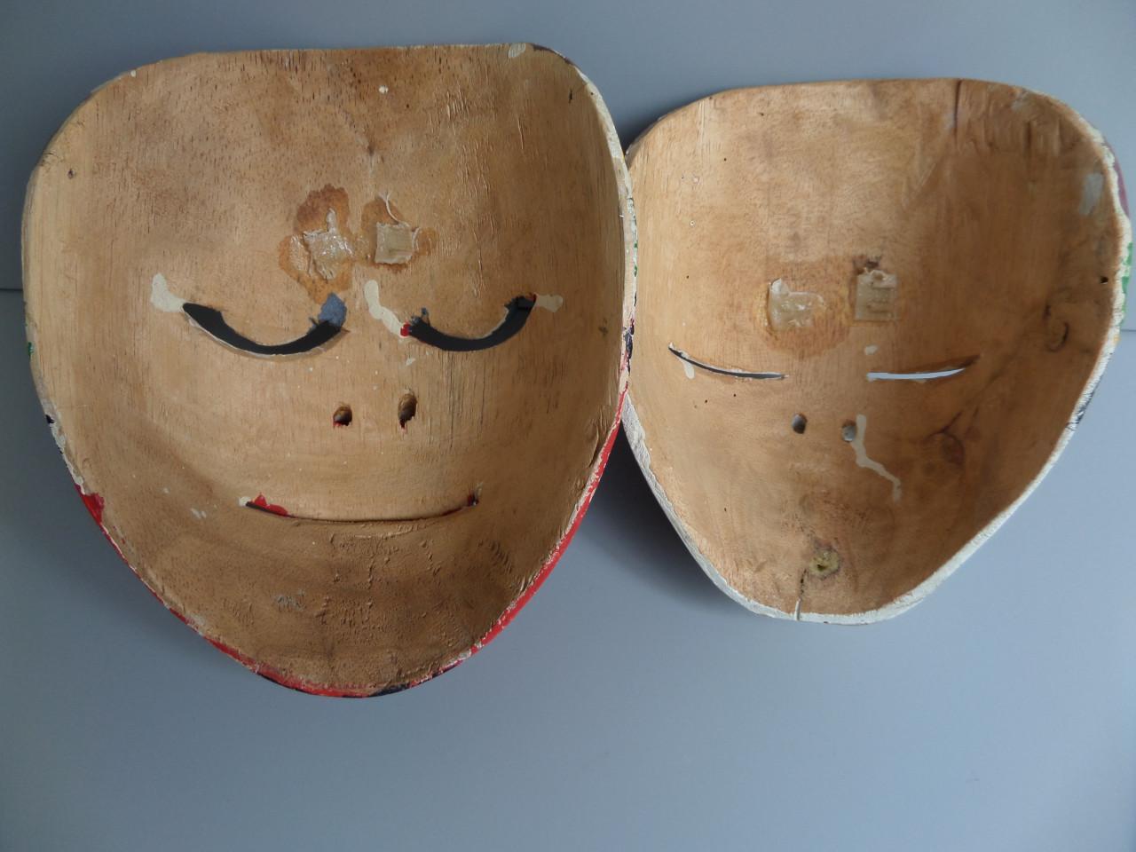 Maskers uit Indonesië Javaans topeng masker twee stuks Een prijs