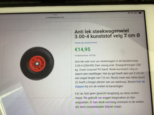 Steekwagen bandjes