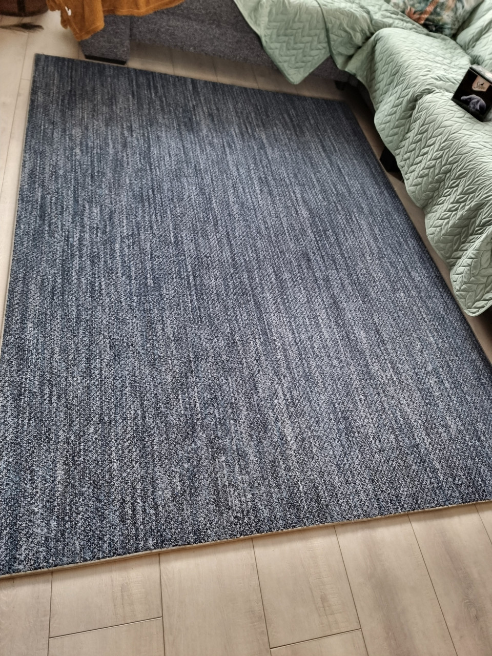 Blauw gemêleerd vloerkleed (230 x 170 cm)