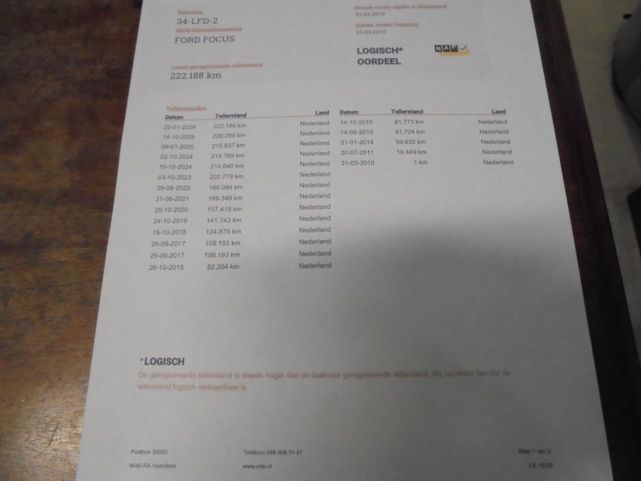 Focus  Wagon 1.8 Limited Edition  A.P.K Oktober 2026 N.A.P 222.190 Km