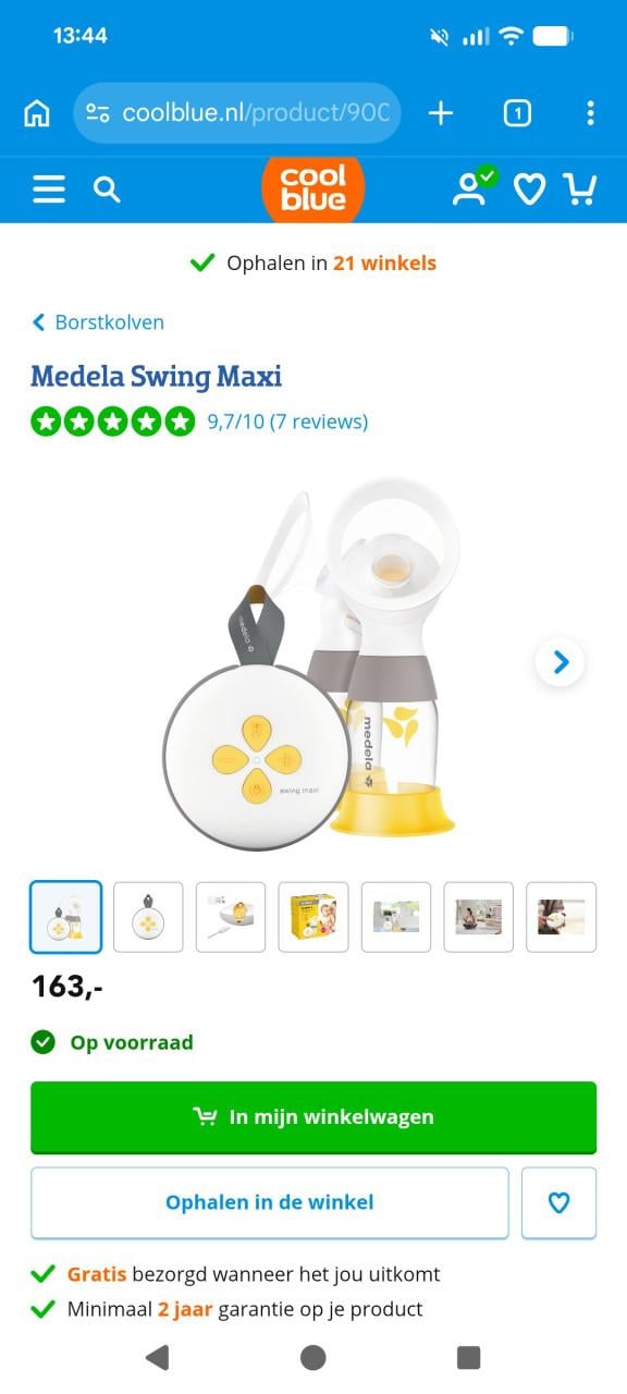 Medela Swing Maxi kolf met 4 extra flesjes