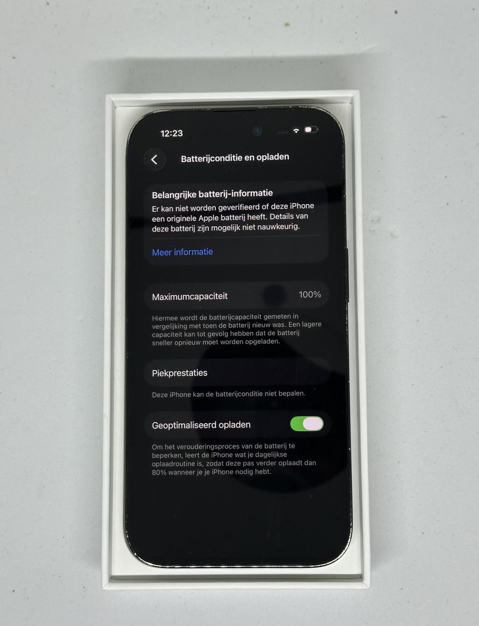 IPhone 14 Pro 128GB  100% batterij