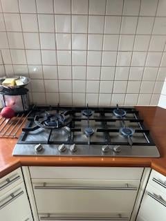 5 Pits inbouw gaskookplaat inclusief wokbrander