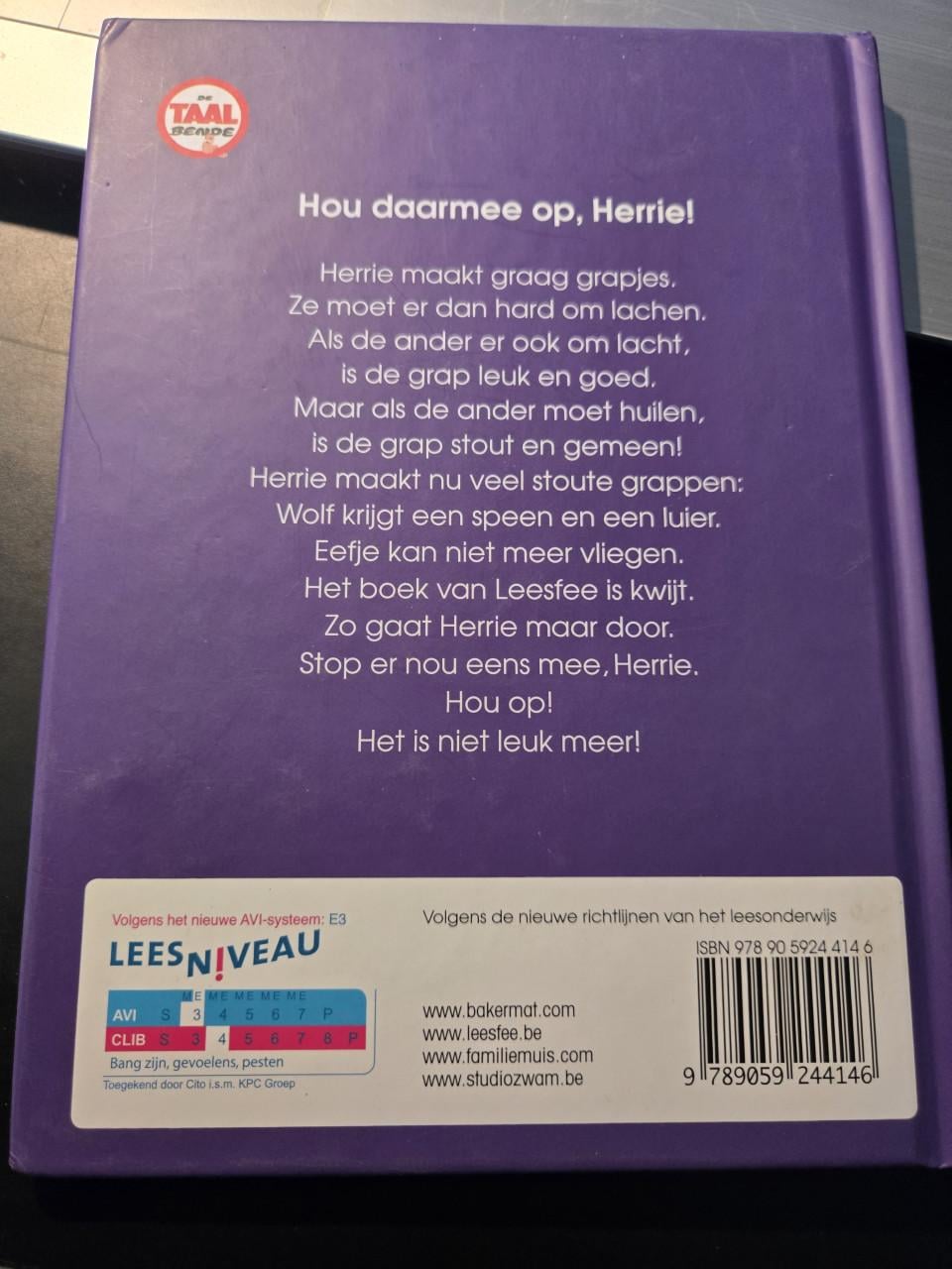 Kinderboek Hou daarmee op, Herrie!, 2015