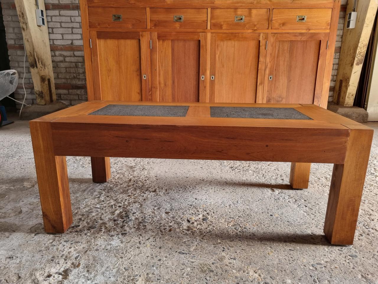 Salontafel - teakhouten set
