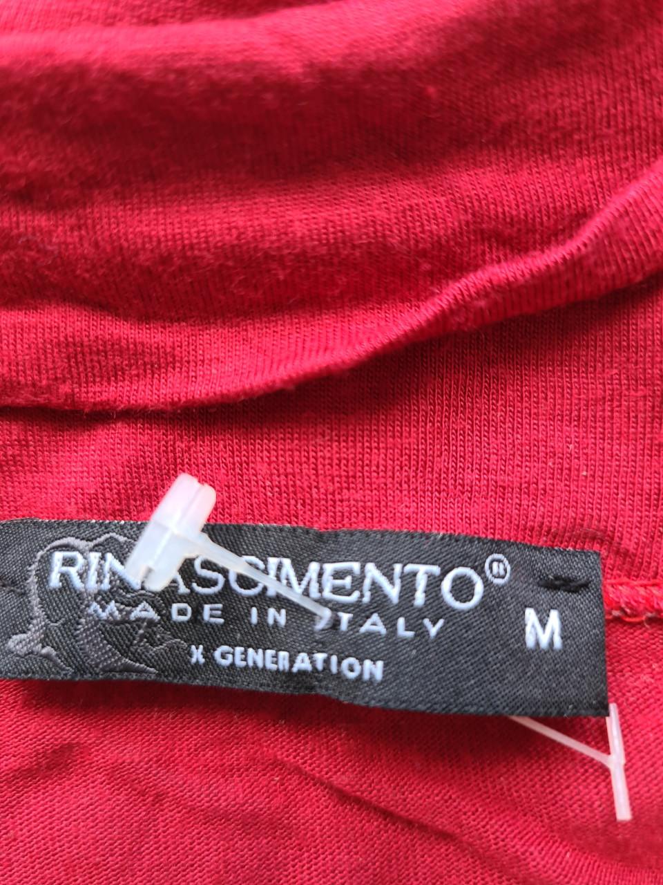 Rinascimento lange rode dunne waterfall trui / tuniek  Maat M