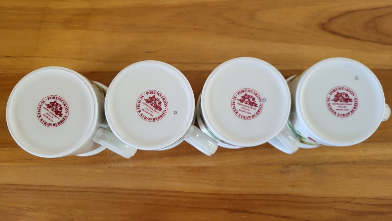 Vintage set Portmeirion  Summer Strawberries (by Angharad Menna 1980)