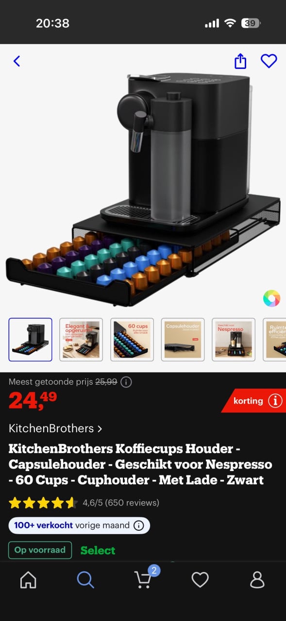 Koffiecupjes houder