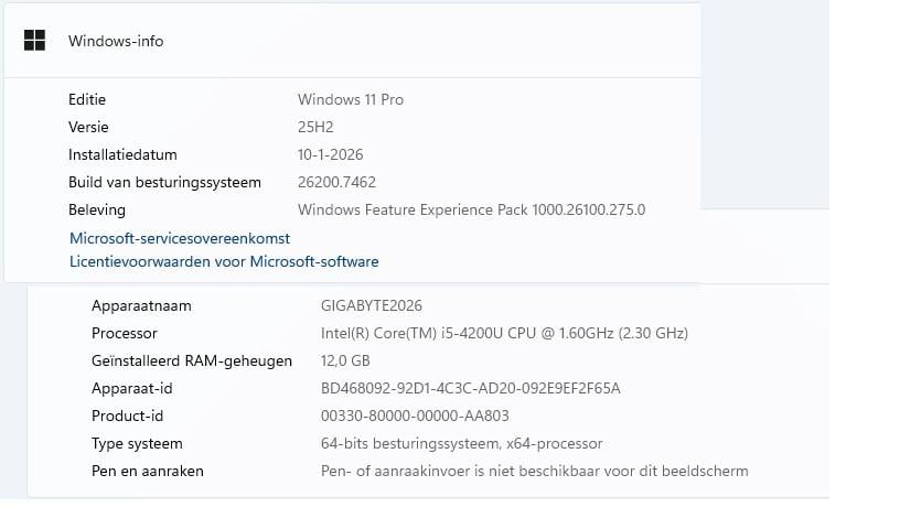 Te koop: GIGABYTE GB-BXi5-4200 mini pc