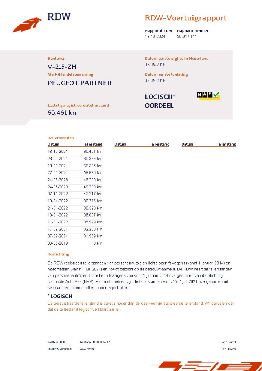 Peugeot Partner premium 1.5 bluehdi-130pk 650kg 3z(vol)automaat (eat8)| nav