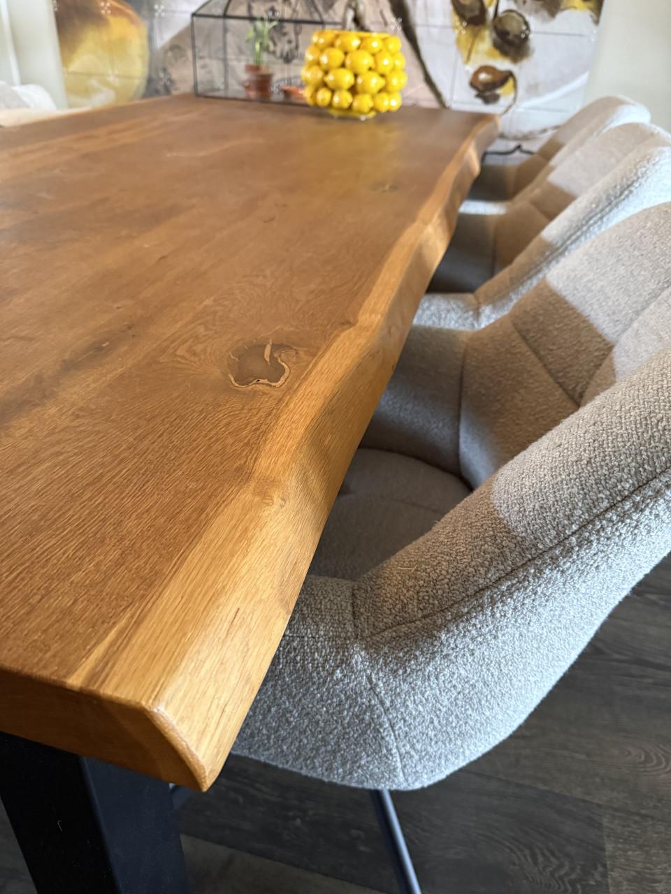 Massieve eiken tafel 220x100cm