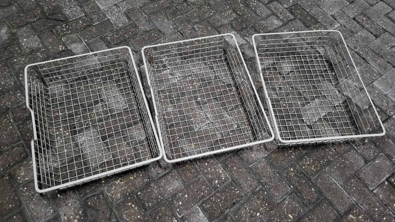 3 Metalen Draadmanden