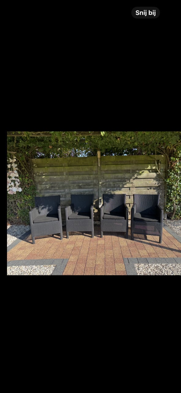 4 tuinstoelen