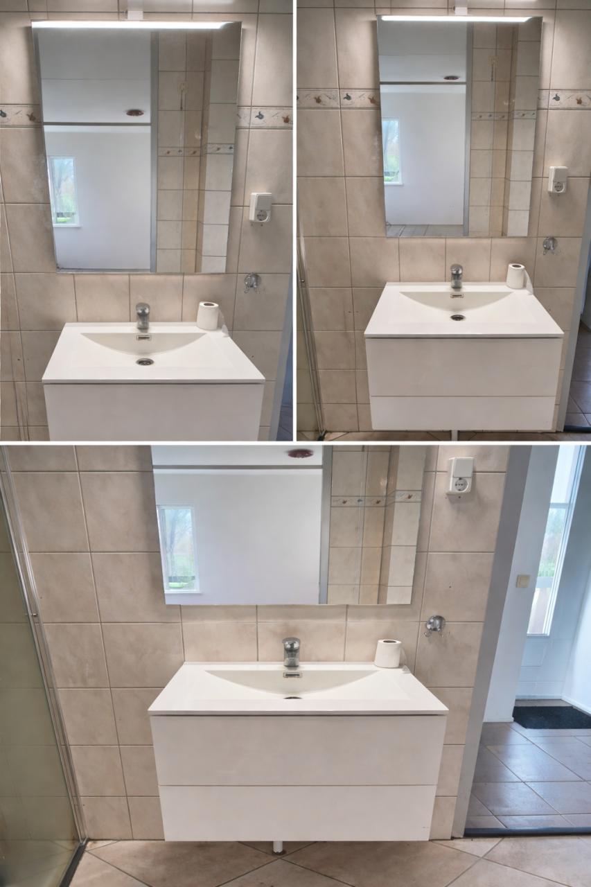 Badkamermeubel met spiegel 60 cm breed