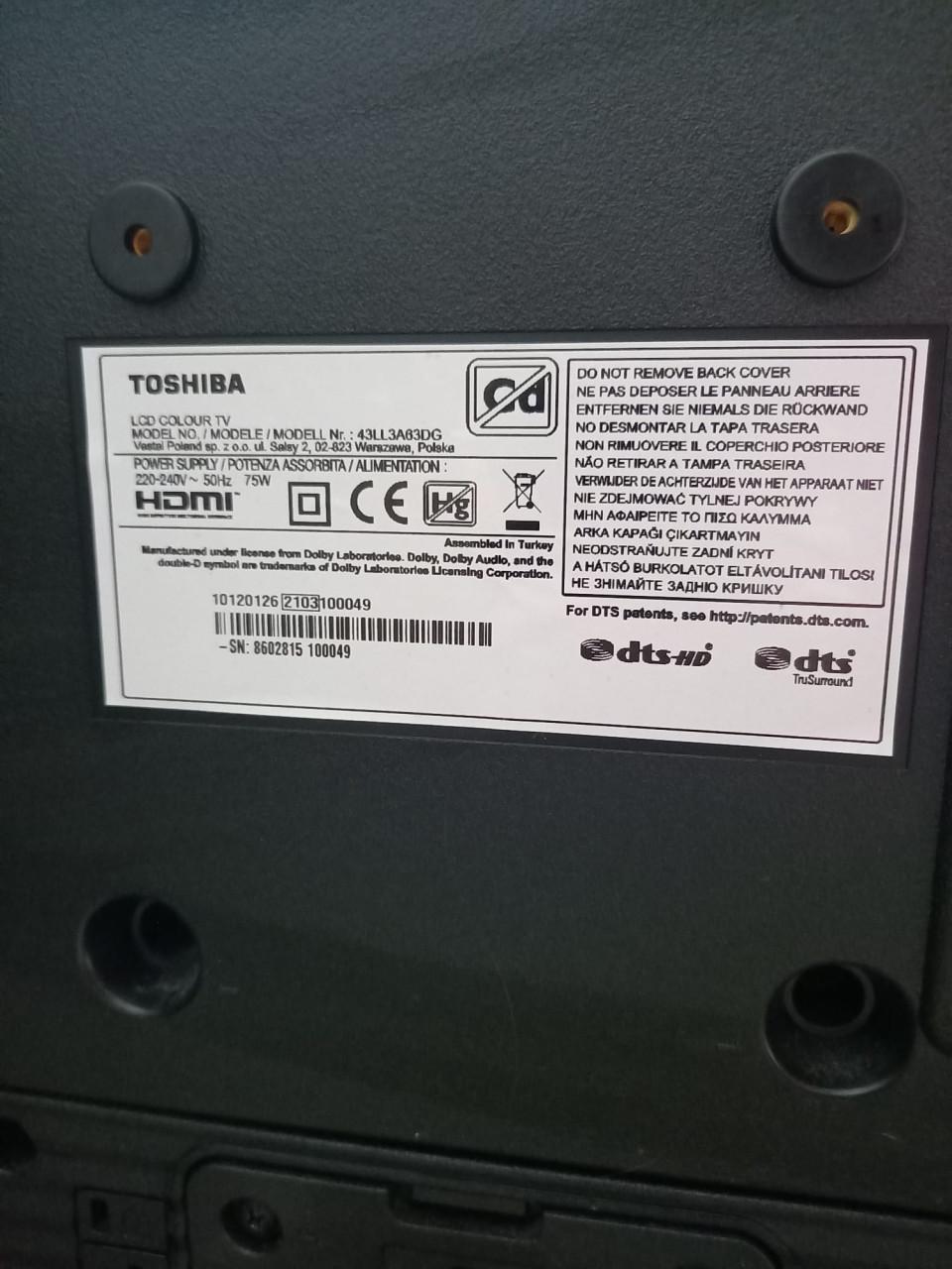 Mooie gebruikte TV Toshiba 43LL3A63DG