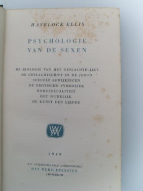 Psychologie van de sexen Havelock Ellis 1949