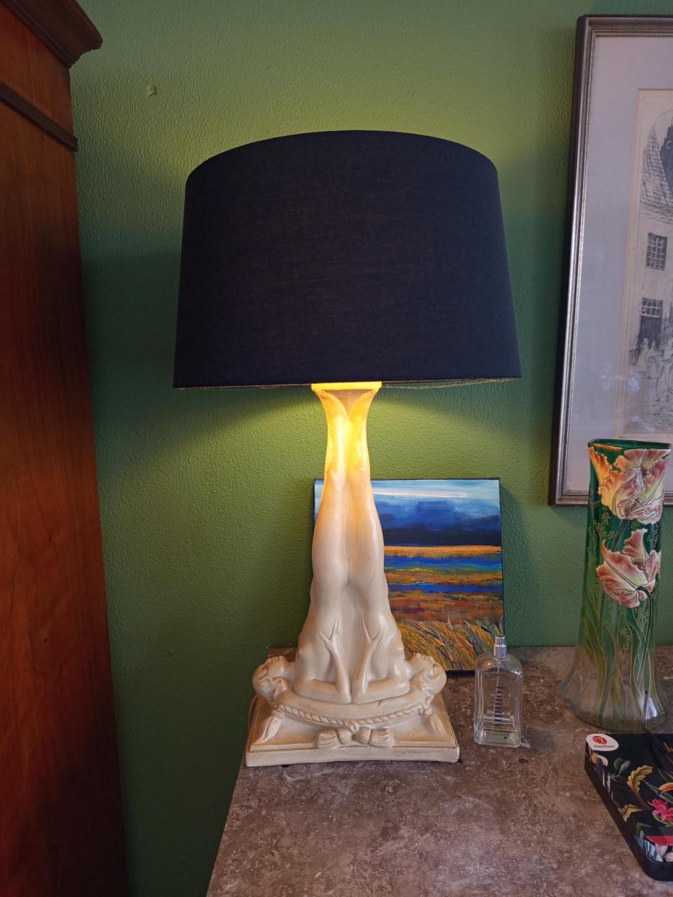 2 klassieke lampen met lampenkap voor op tafel of dressoir 68hx40b cm
