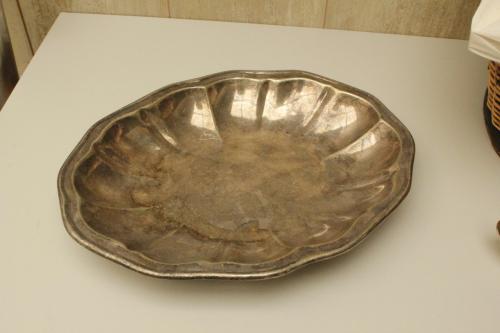 Verzilverde fruitschaal