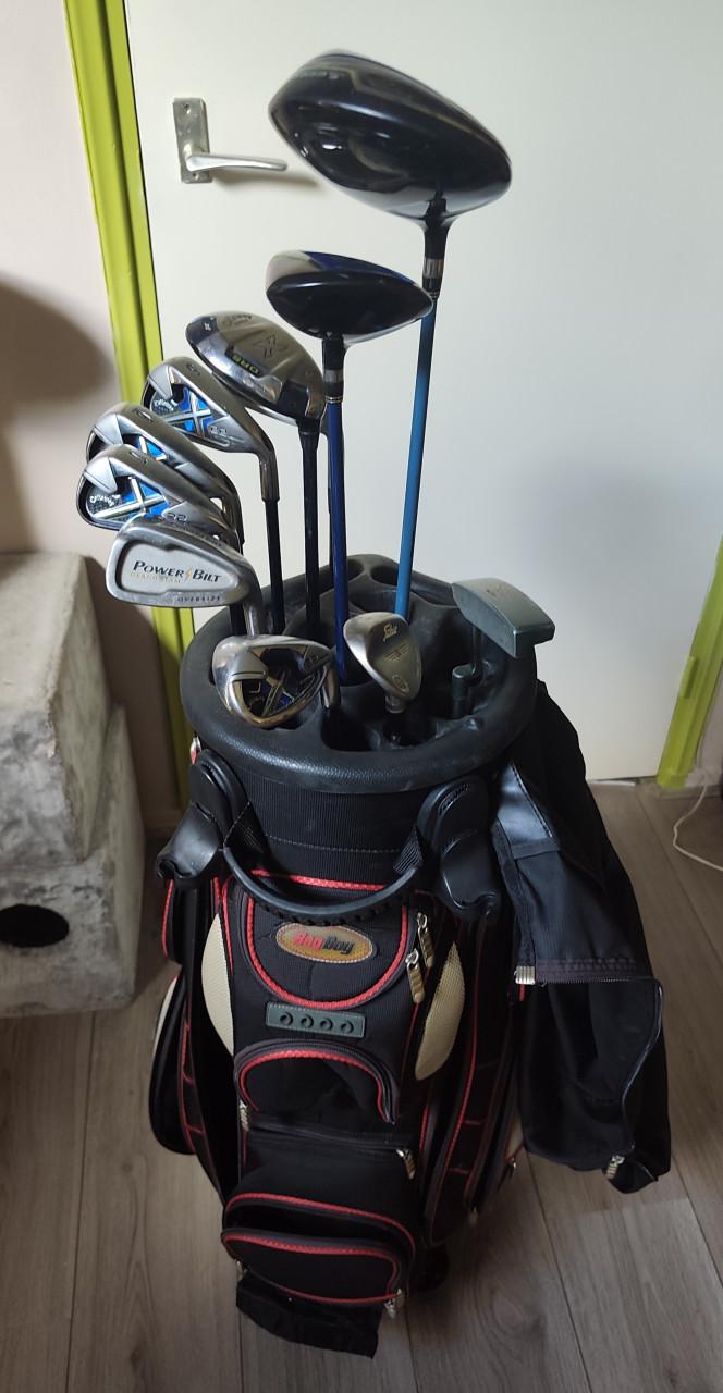 Golftas met set golfclubs