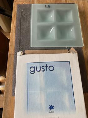 Nieuwe Gusto glazen serveerschaal, hitte bestendig tot 250*