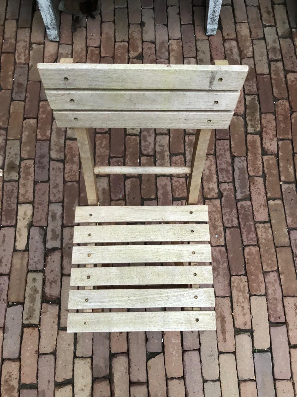 Vintage houten bistro stoeltje - Inklapbaar!