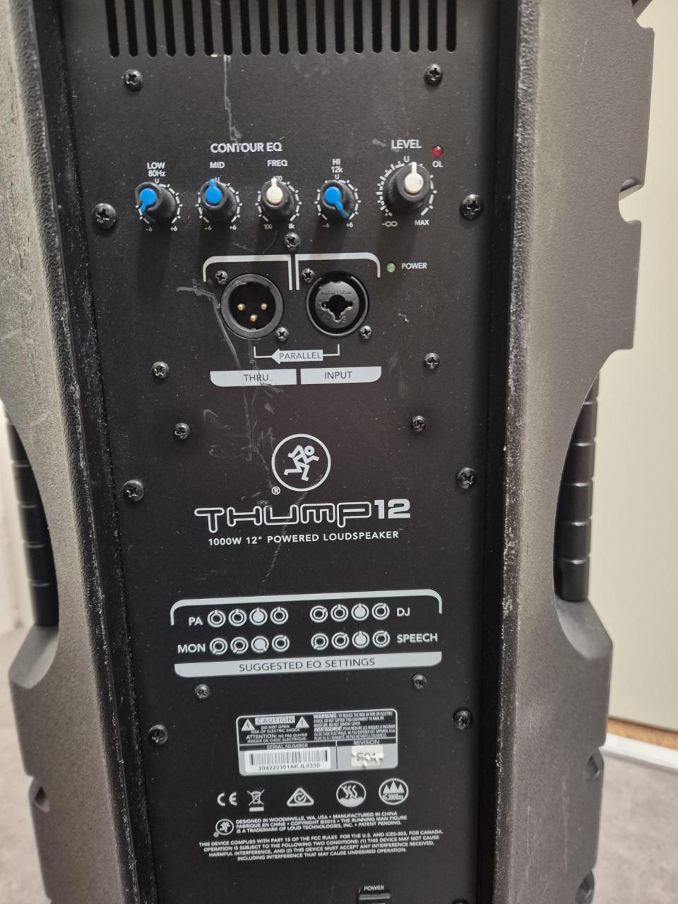2x Mackie Thump TH-12A actieve boxen