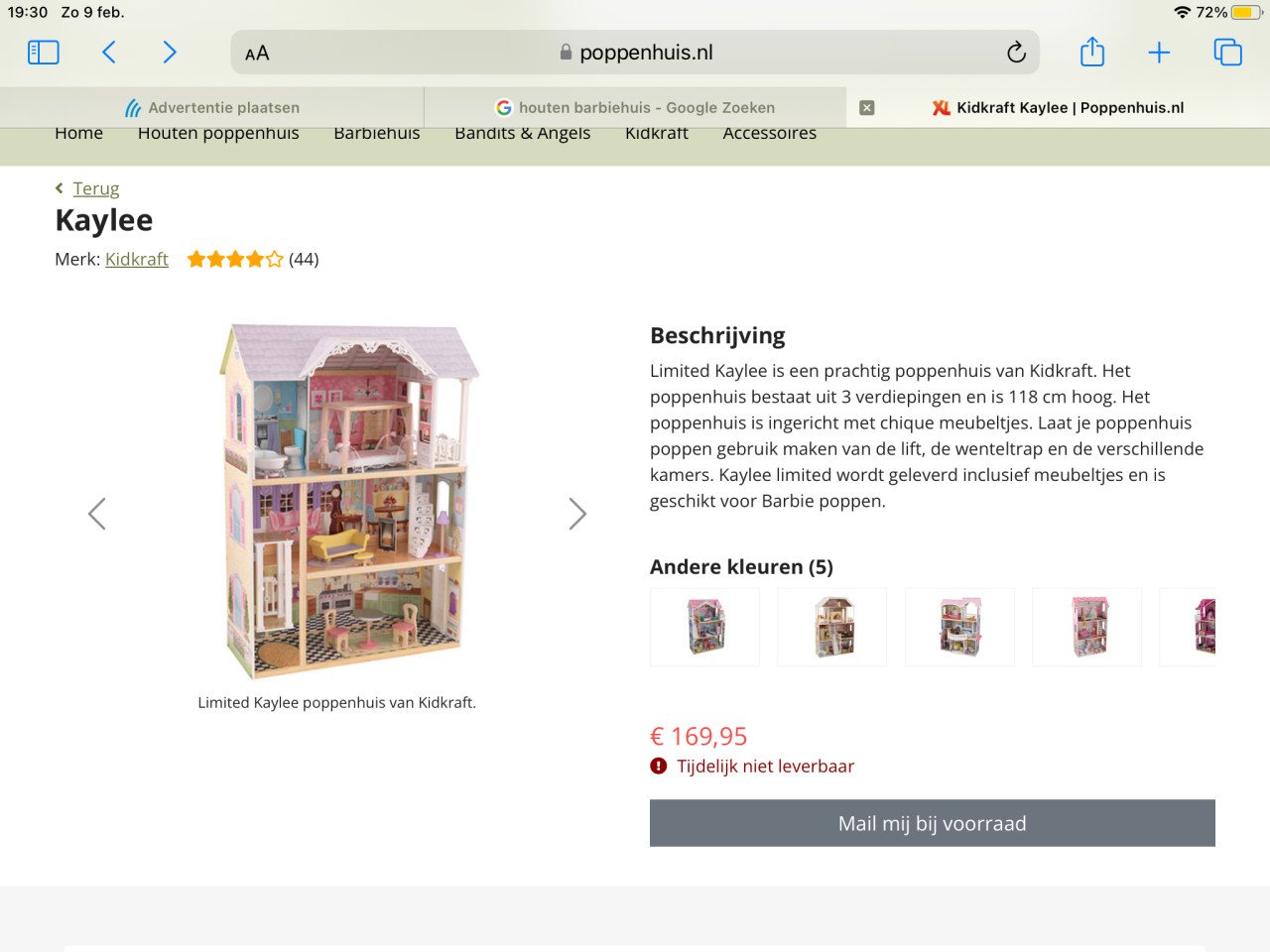 Houten barbiehuis