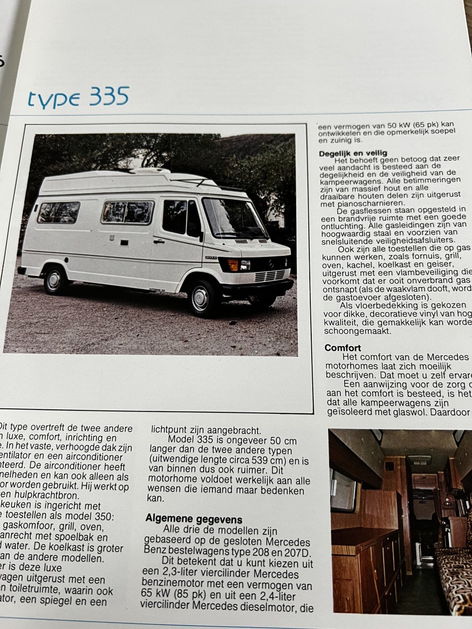 Mercedes camperfolder 305 335