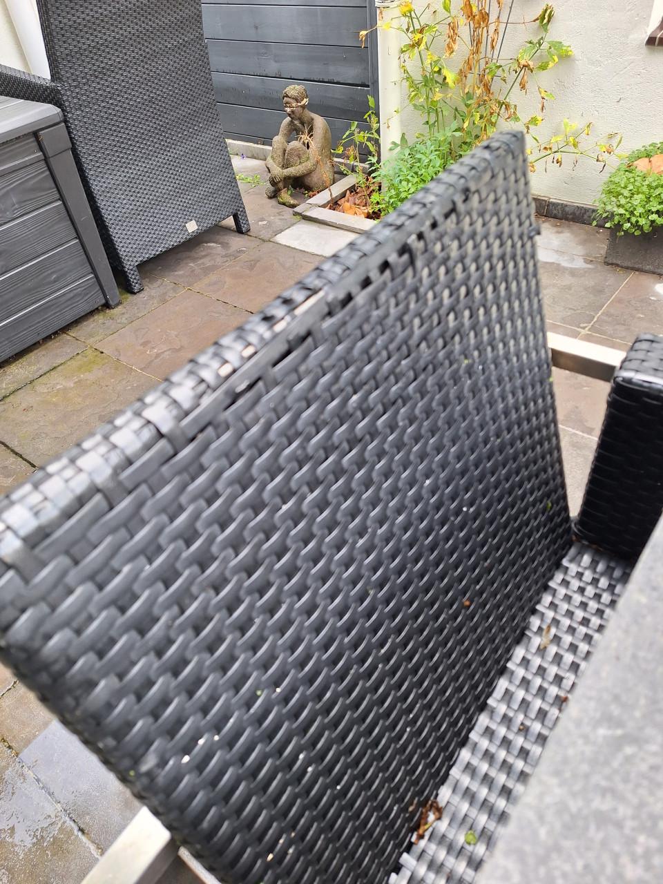 6 Tuinstoelen met RVS frame