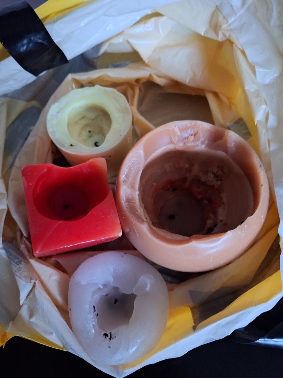 Kaarsvet,  restanten