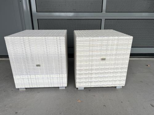 2 wicker hockers 50x50x55cm