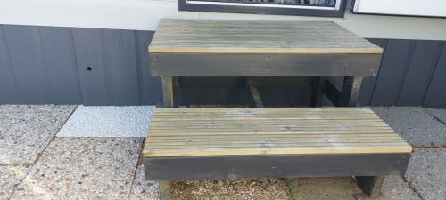 Opstap / trapje voor  stacaravan of chalet