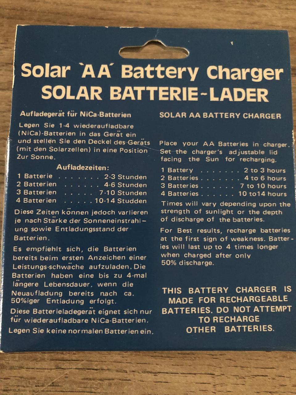 Solar batterij opladers