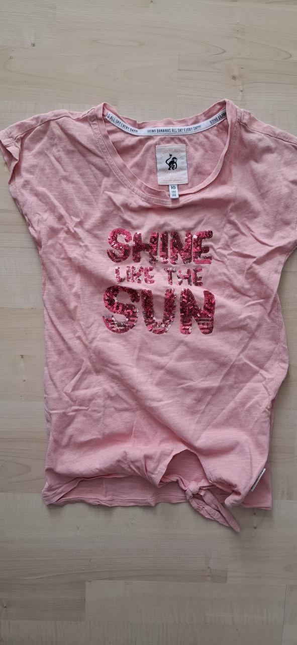 Roze T shirt maat 140-146